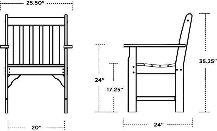 POLYWOOD Vineyard Garden Arm Chair
