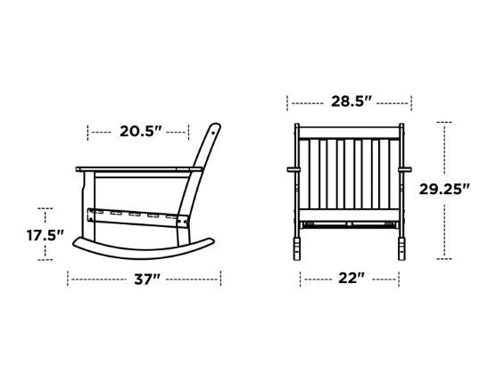 POLYWOOD Vineyard Deep Seating Rocking Chair