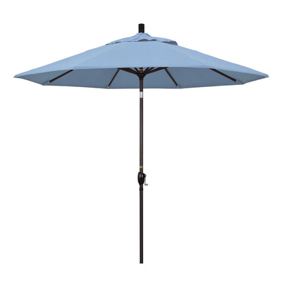 9' Market Style Outdoor Umbrella with Wind Vent Canvas Air Blue