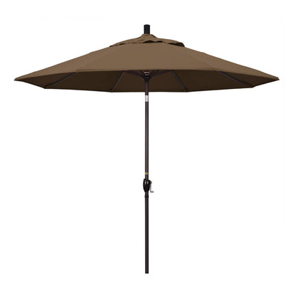 canvas market patio umbrella 9' Market Style Outdoor Umbrella with Wind Vent Canvas Cocoa