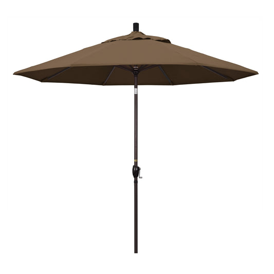 9' Market Style Outdoor Umbrella with Wind Vent Canvas Cocoa