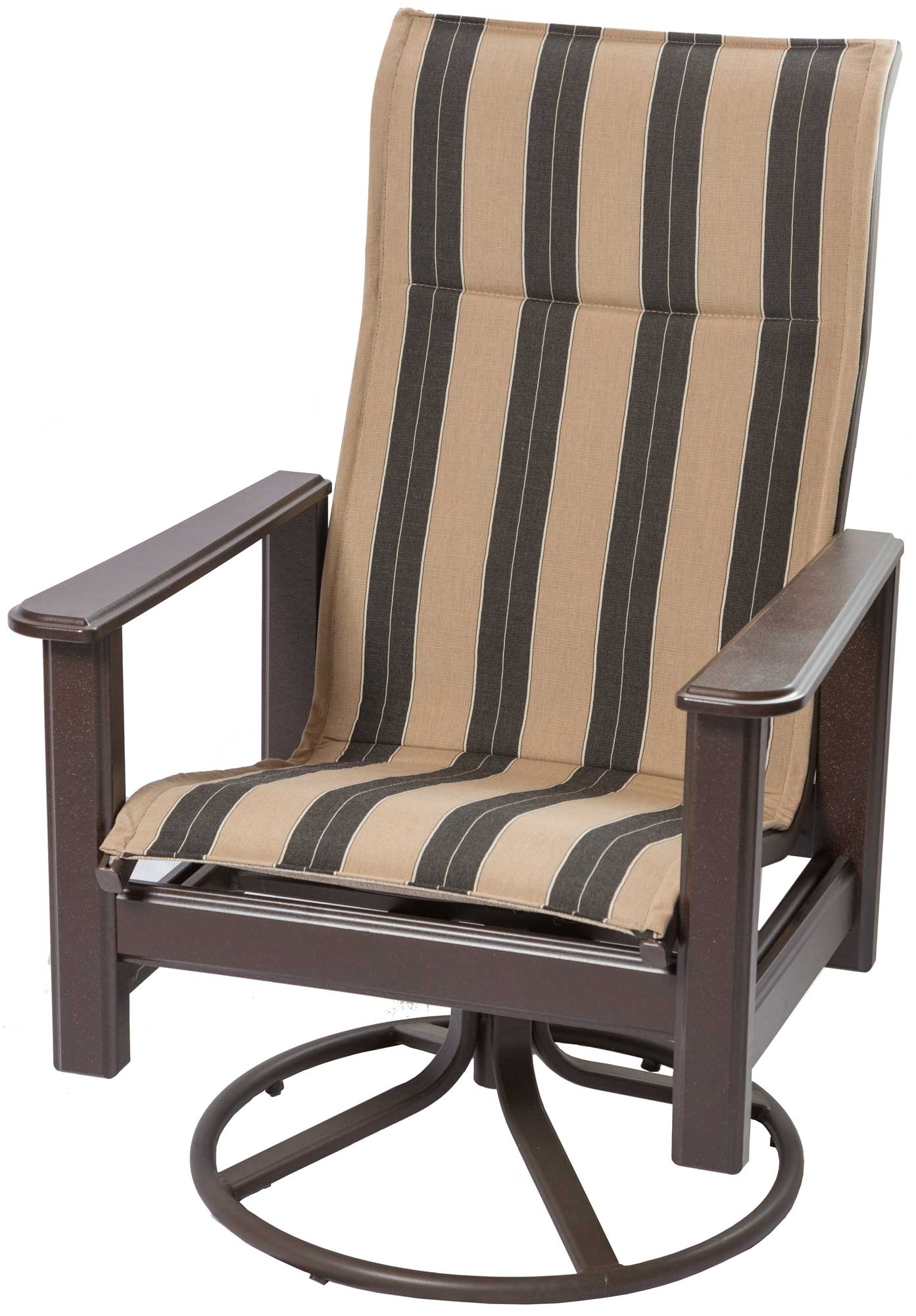 Marine Grade Polymer High Back Swivel Rocker - Berenson Tuxedo Fabric