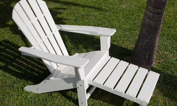 POLYWOOD Palm Coast Ultimate Adirondack with Hideaway Ottoman