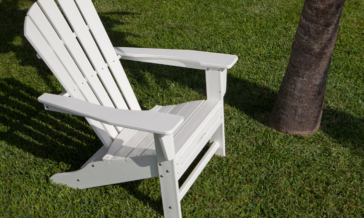POLYWOOD Palm Coast Ultimate Adirondack with Hideaway Ottoman