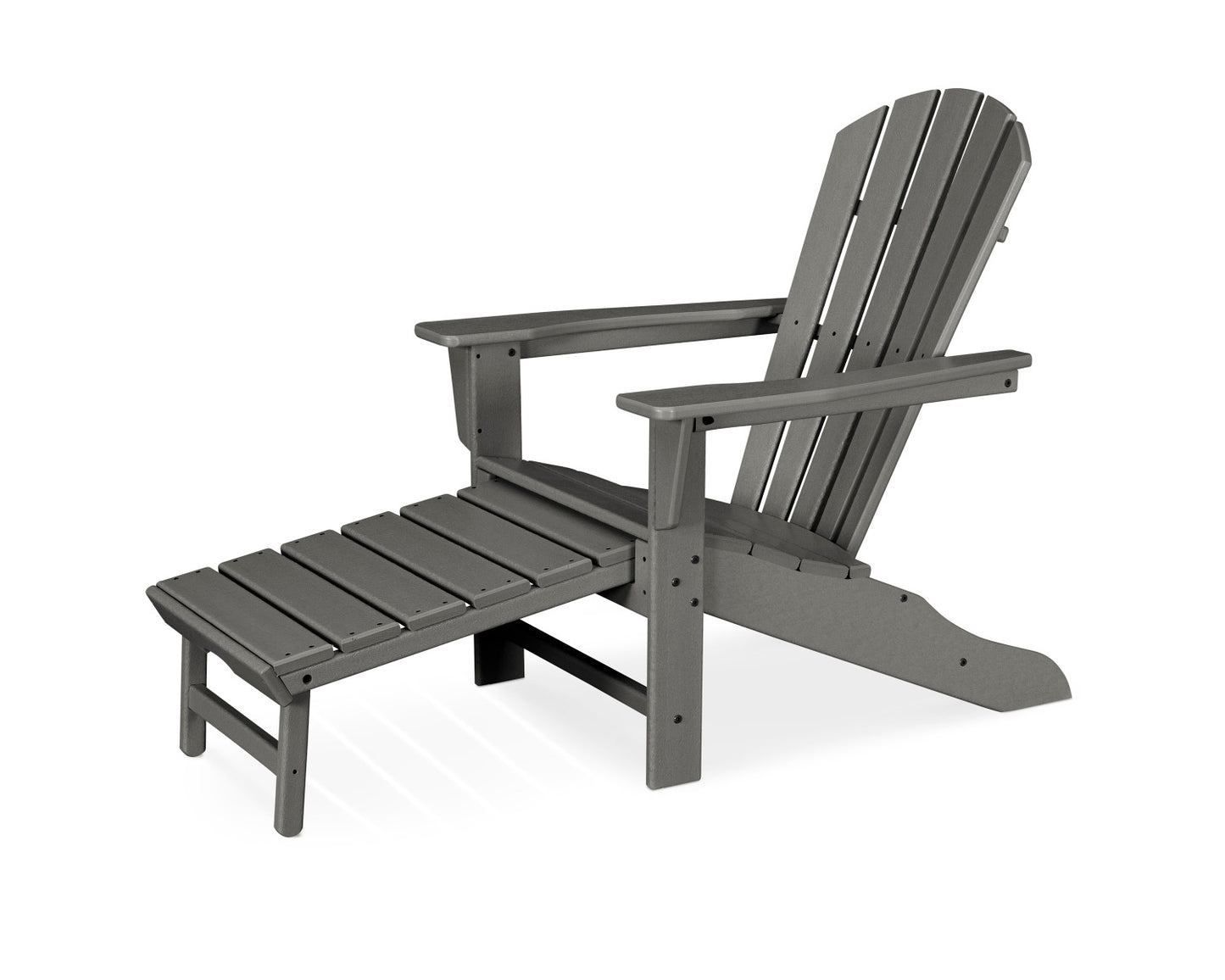 POLYWOOD Palm Coast Ultimate Adirondack with Hideaway Ottoman