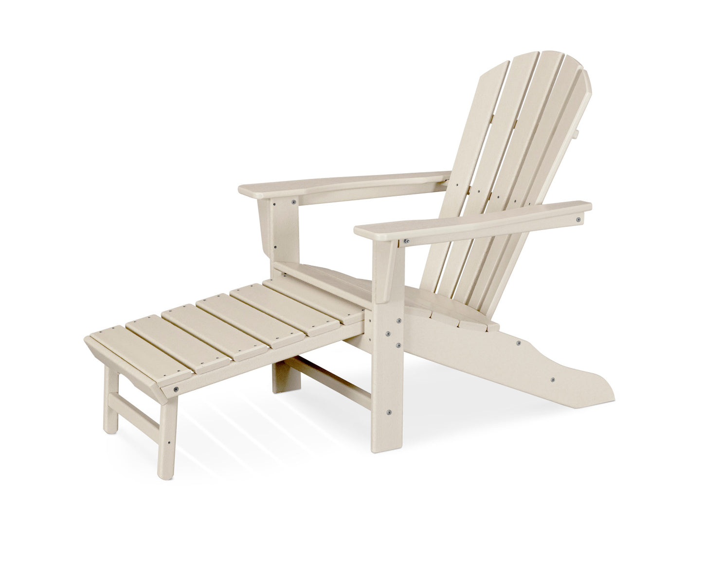 POLYWOOD Palm Coast Ultimate Adirondack with Hideaway Ottoman