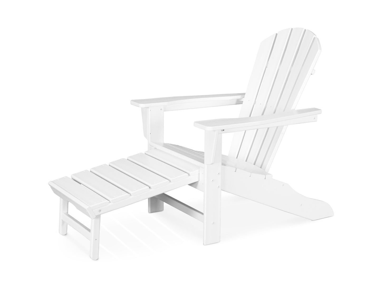 POLYWOOD Palm Coast Ultimate Adirondack with Hideaway Ottoman