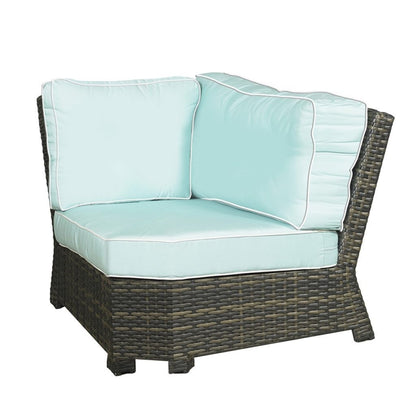 Lakeside Wicker 4 Piece 45 Degree L Sectional Set