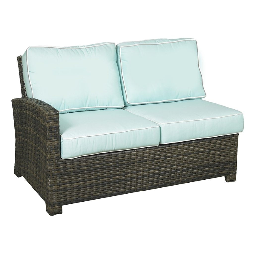Lakeside Wicker Sectional Left Arm Loveseat