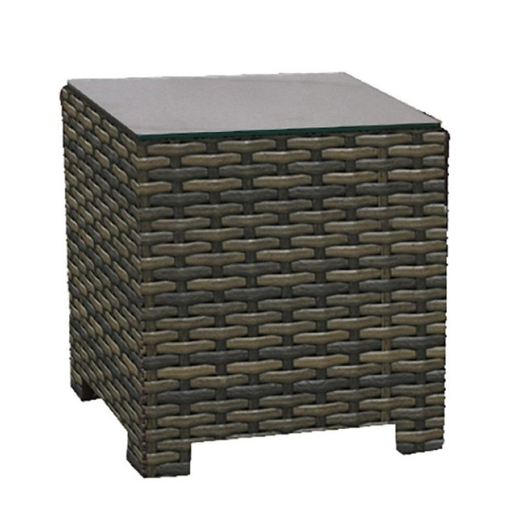 Lakeside Wicker Square End Table