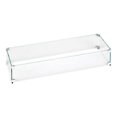 Linear Fire Table Glass Wind Guard 30x6
