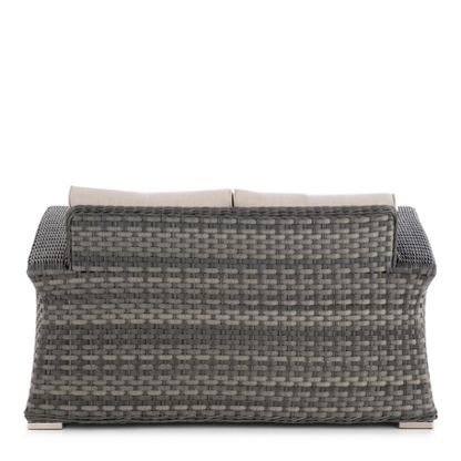 Luna Wicker Aluminum Love Seat and Coffee Table Set