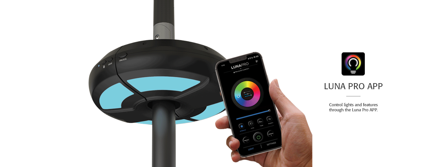 Multicolor Umbrella Light with Bluetooth Speaker - Thumbnail 4