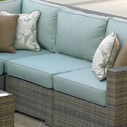 Malibu Wicker Middle Sectional Chair - Canvas Spa