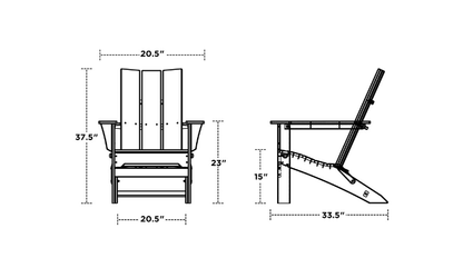 POLYWOOD Modern Folding Adirondack