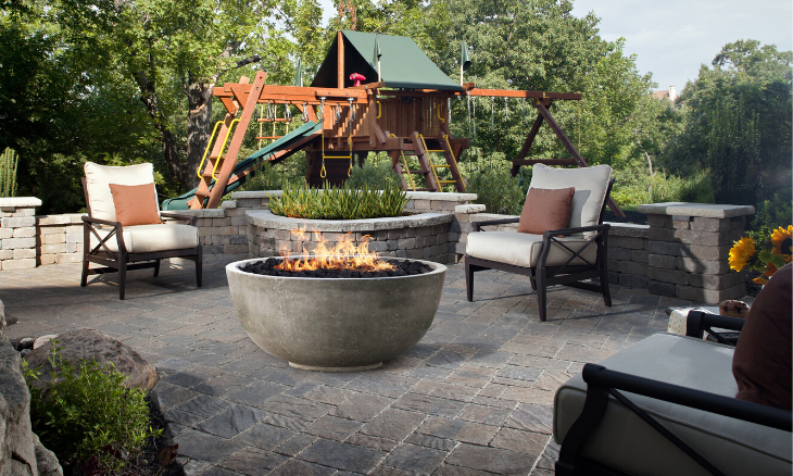 Prism Ebony Moderno 1 Concrete Fire Bowl