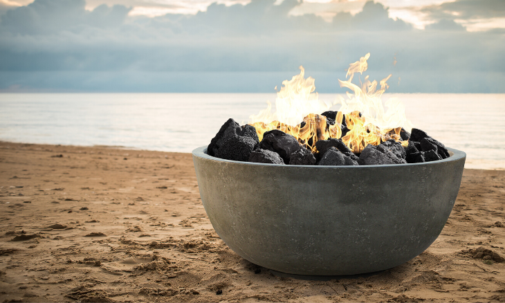 Prism Ebony Moderno 1 Concrete Fire Bowl
