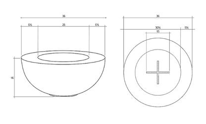 Prism Moderno 5 Concrete Fire Bowl