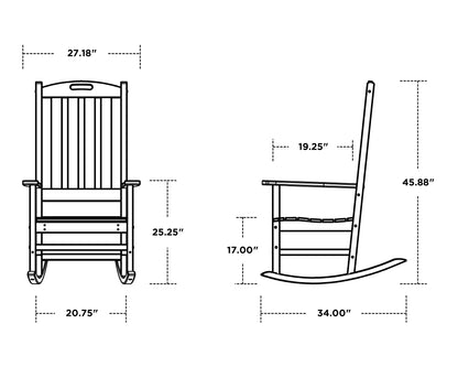 POLYWOOD Nautical Porch Rocking Chair