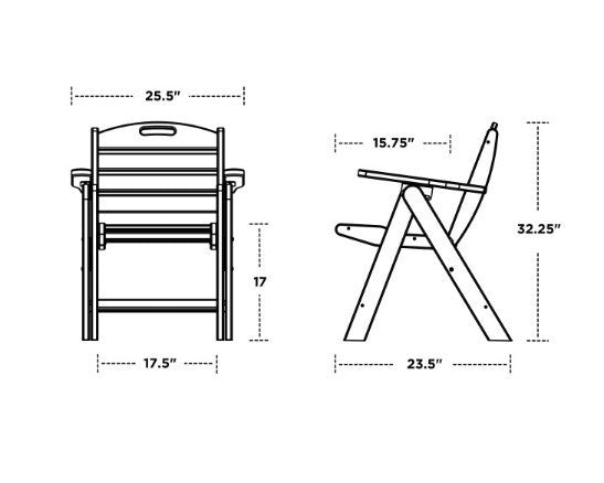 POLYWOOD Nautical Lowback Chair