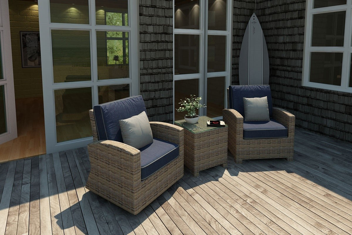 Bainbridge Club Chair Lifestyle (Spectrum Indigo w/ Spectrum Dove Welt)