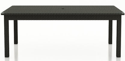Cabo Wicker 84" Dining Table with glass top