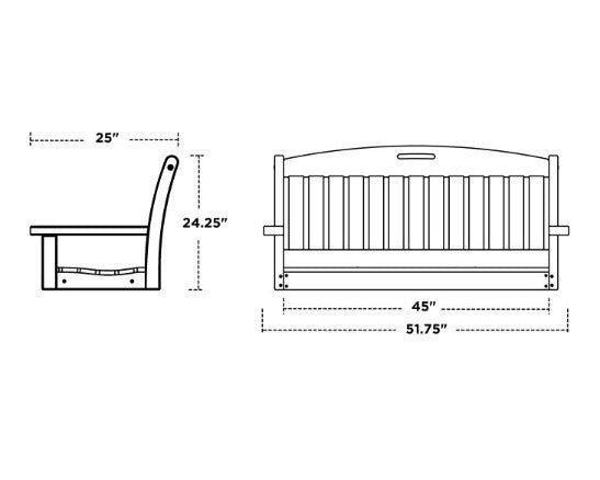 POLYWOOD Nautical 48" Swing