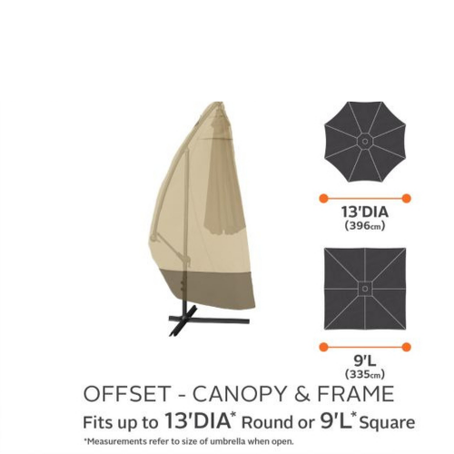 Outdoor Offset Patio Umbrella & Frame Cover