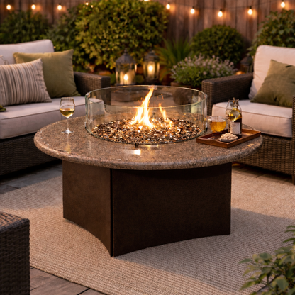 Oriflamme Gas Fire Pit Table Tropical Elegance