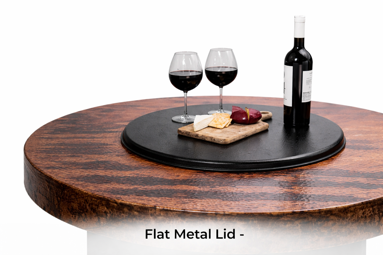 Oriflamme Natural fire pit with lid