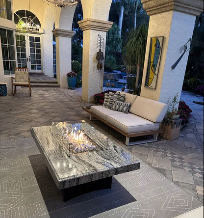 Oriflamme Mediterranean Rectangle Gas Fire Table