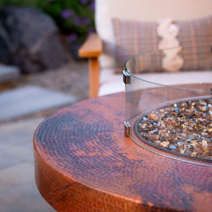 Round Fire Table Wind Guard for Oriflamme Fire Tables