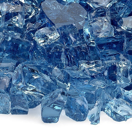Fire Pit Fireplace Glass - Half Inch Pacific Blue