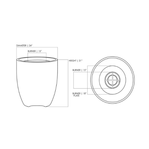 Prism Pentola 2 Concrete Fire Pit Bowl