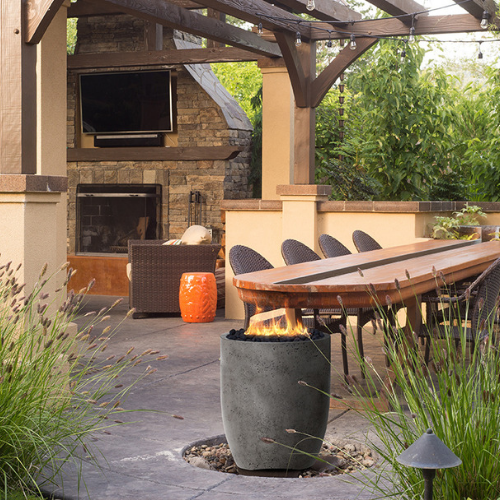 Prism Pentola 3 Concrete Fire Pit Bowl (Enclosed Propane Unit)