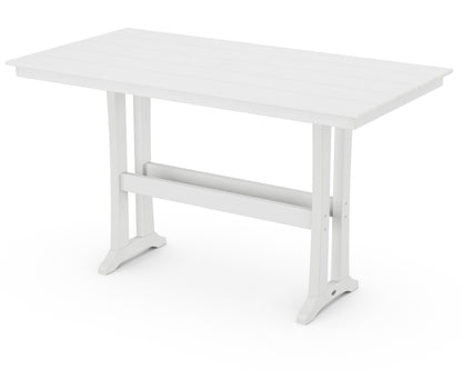 POLYWOOD Farmhouse Trestle 37" x 72" Bar Table