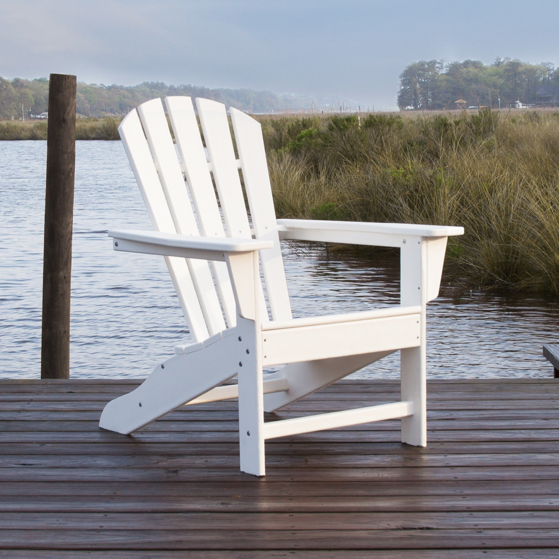 White Adirondack Chair - Deck 