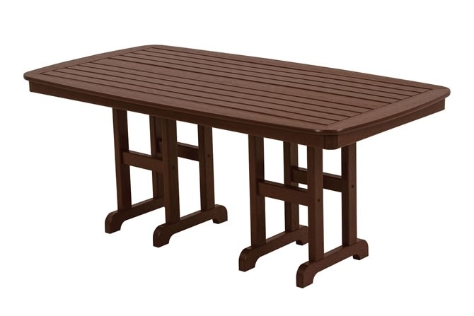 Polywood Nautical 37" x 72" Dining Table - Mahogany