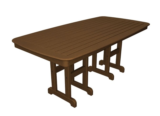 Polywood Nautical 37" x 72" Dining Table - Teak