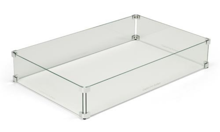 Rectangle Fire Table Glass Wind Guard 37 x 19 – All Backyard Fun