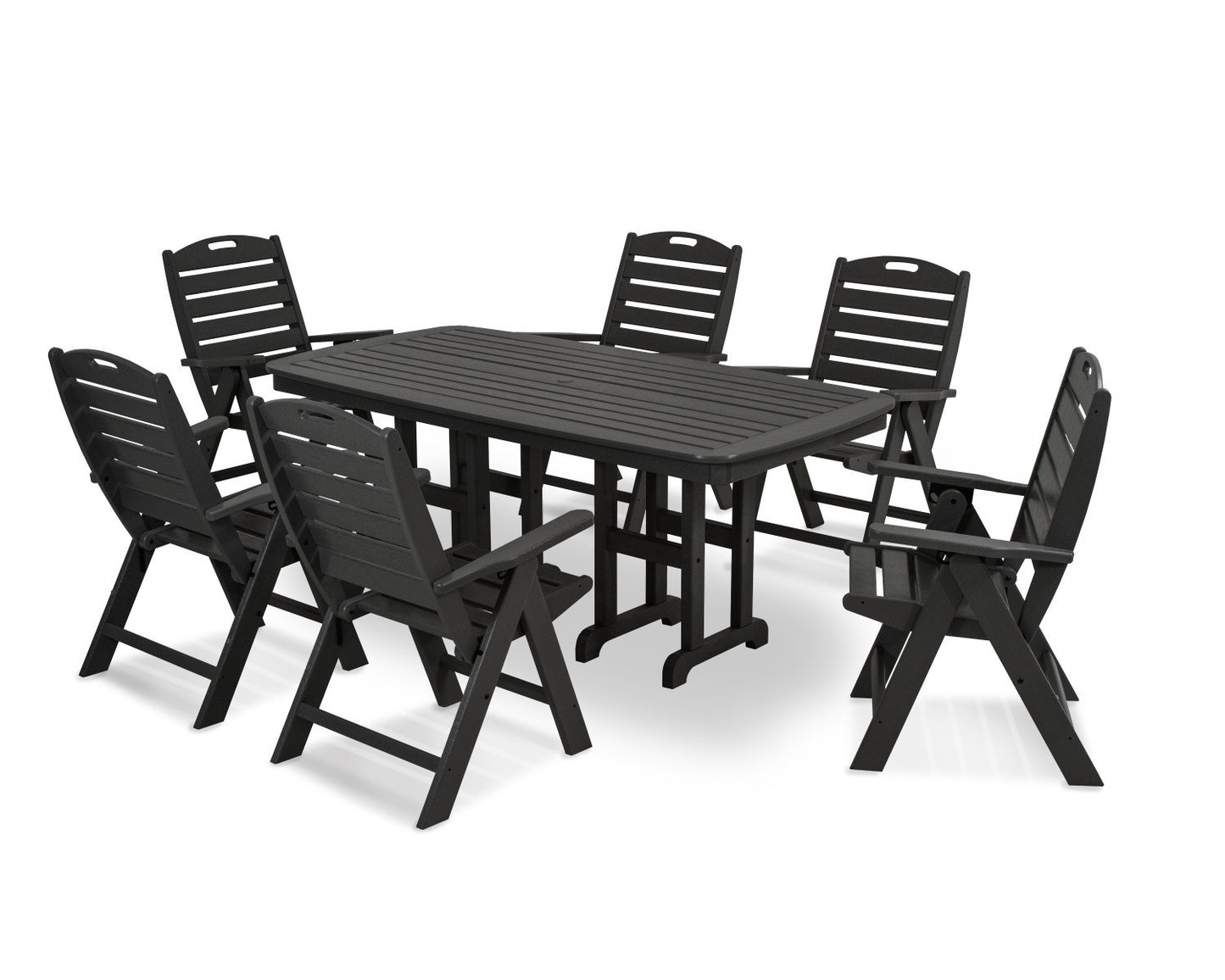 POLYWOOD Nautical 7-Piece Dining Set Set