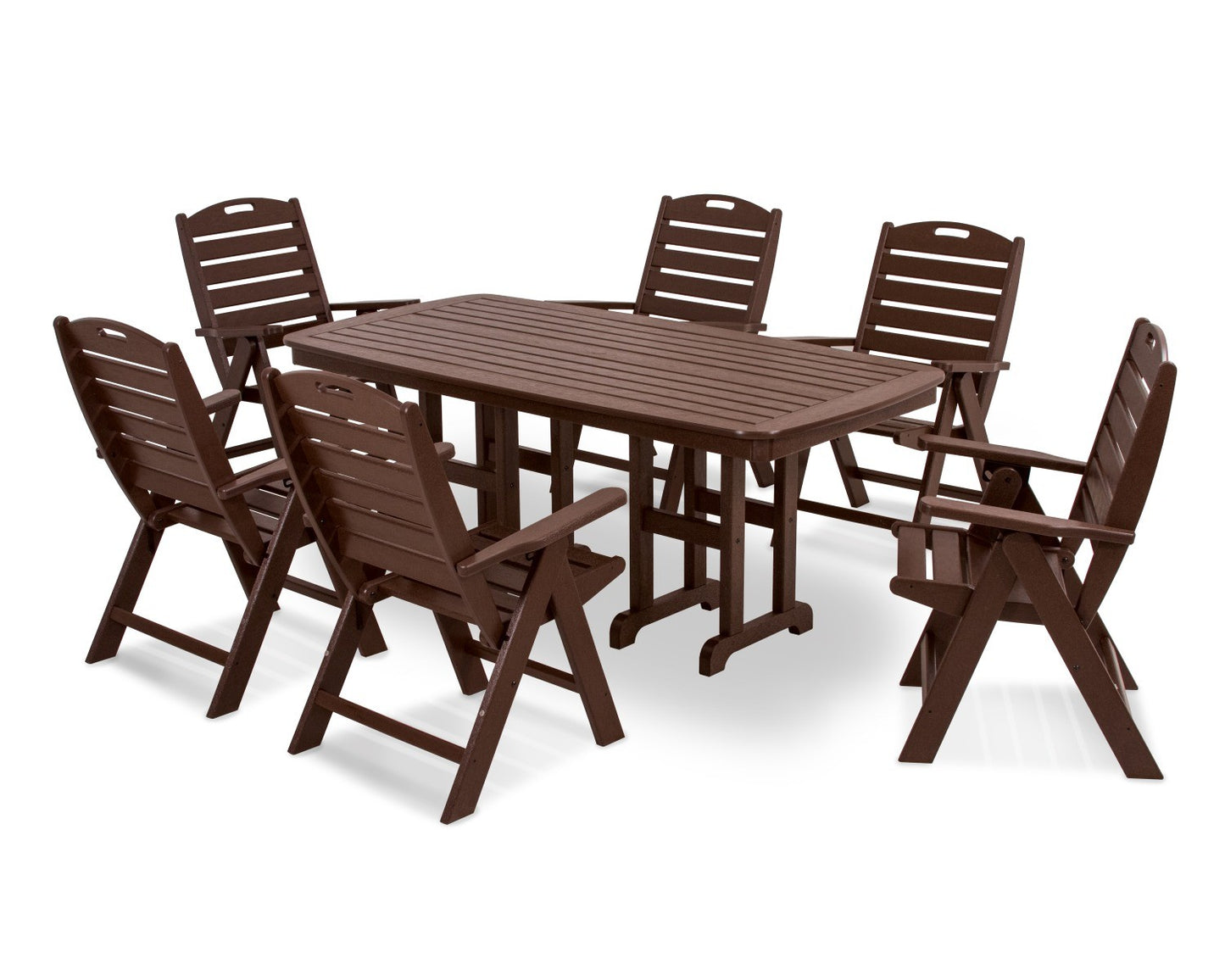 POLYWOOD Nautical 7-Piece Dining Set Set