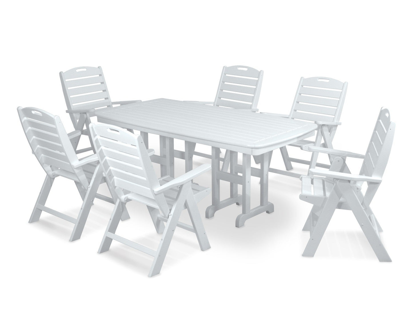 POLYWOOD Nautical 7-Piece Dining Set Set