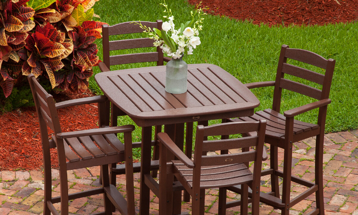 POLYWOOD La Casa Cafe 5-Piece Bar Set