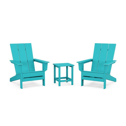 Polywood 3-Piece Modern Studio Adirondack Set