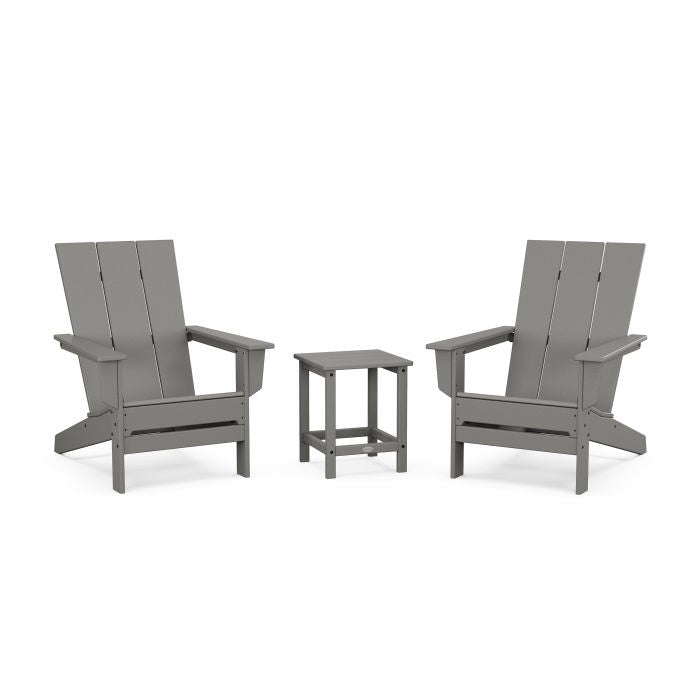 Polywood 3-Piece Modern Studio Adirondack Set