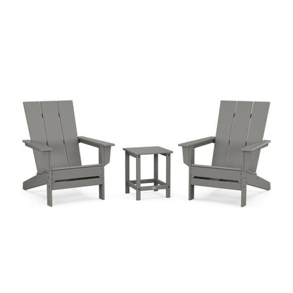 Polywood 3-Piece Modern Studio Adirondack Set