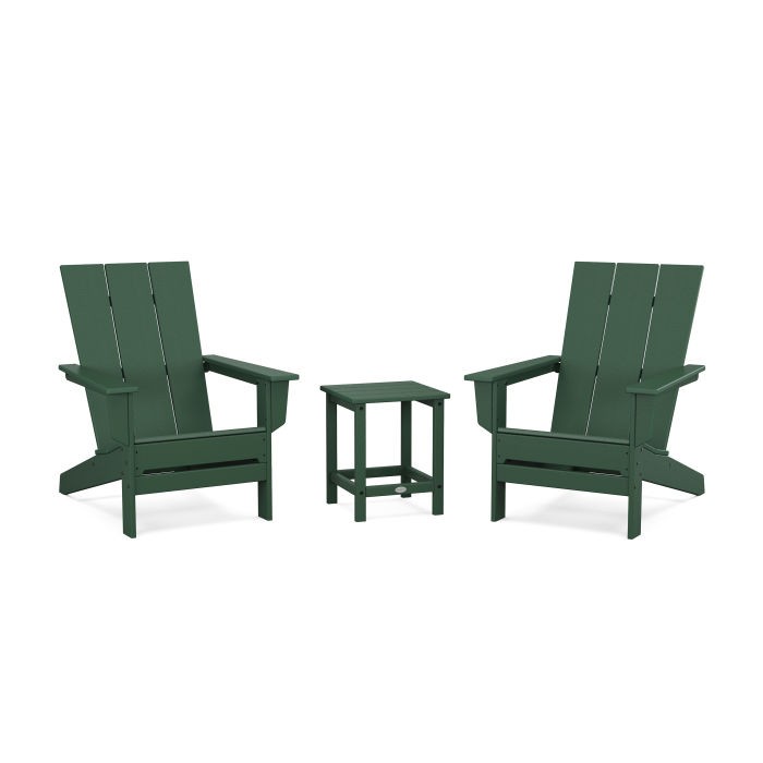 Polywood 3-Piece Modern Studio Adirondack Set