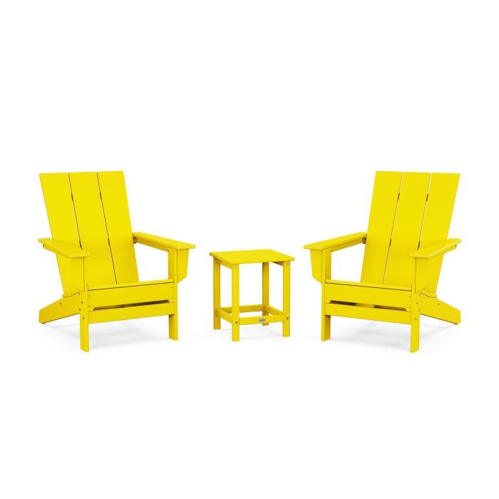 Polywood 3-Piece Modern Studio Adirondack Set