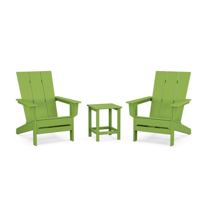 Polywood 3-Piece Modern Studio Adirondack Set